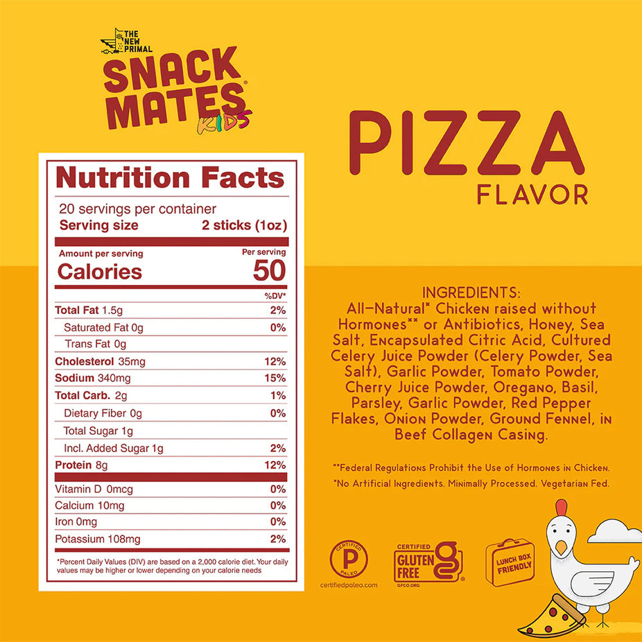 Chicken Pizza Snack Mates Sticks (8 Pack)