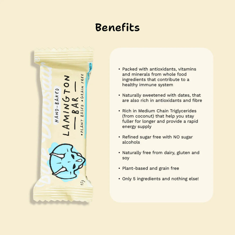 Cacao Coconut Date Snack Bars - Lamington (12 CT)