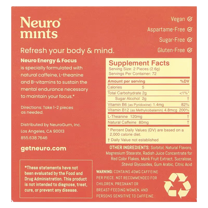 Cinnamon Energy & Focus Mints (12 Pack)