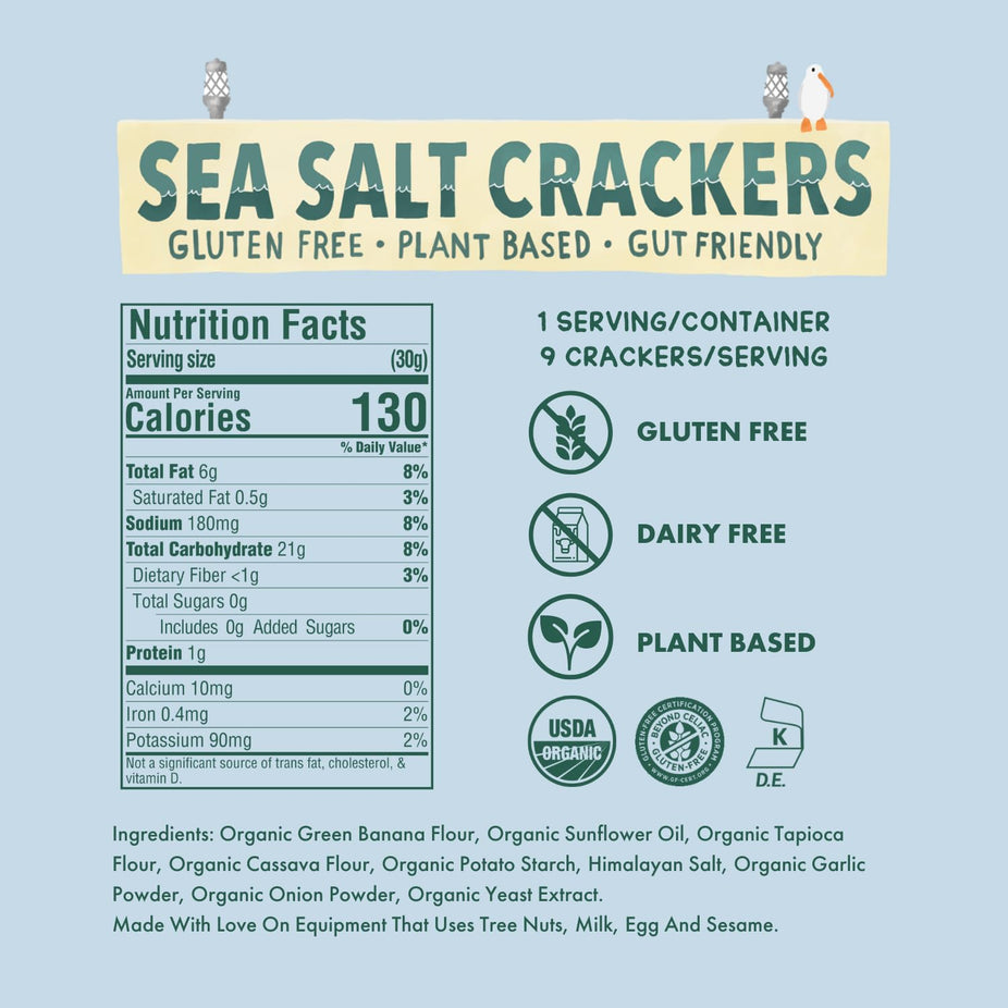 Sea Salt Crackers (18 Pack)