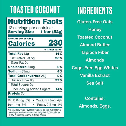 Nutrition Information - Toasted Coconut Breakfast Bar (12 CT)
