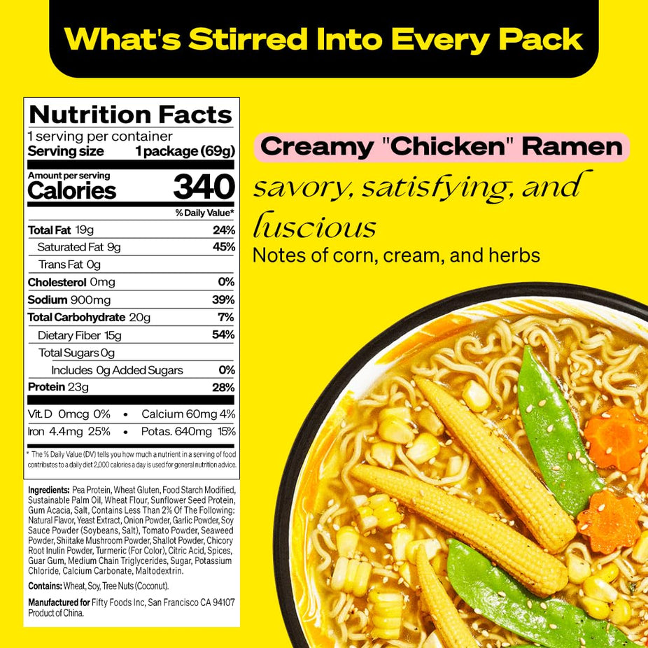 Creamy Plant Based Chicken Ramen (6 Pack)