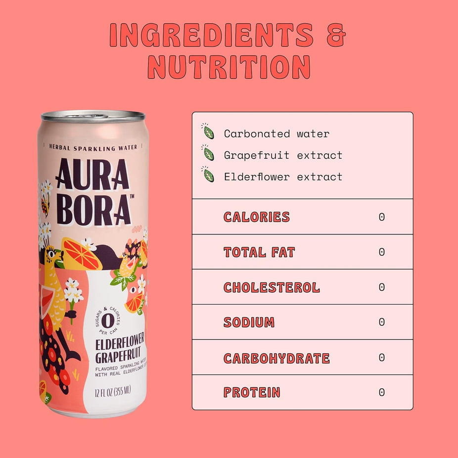 Grapefruit Elderflower Sparkling Water (12 CT)