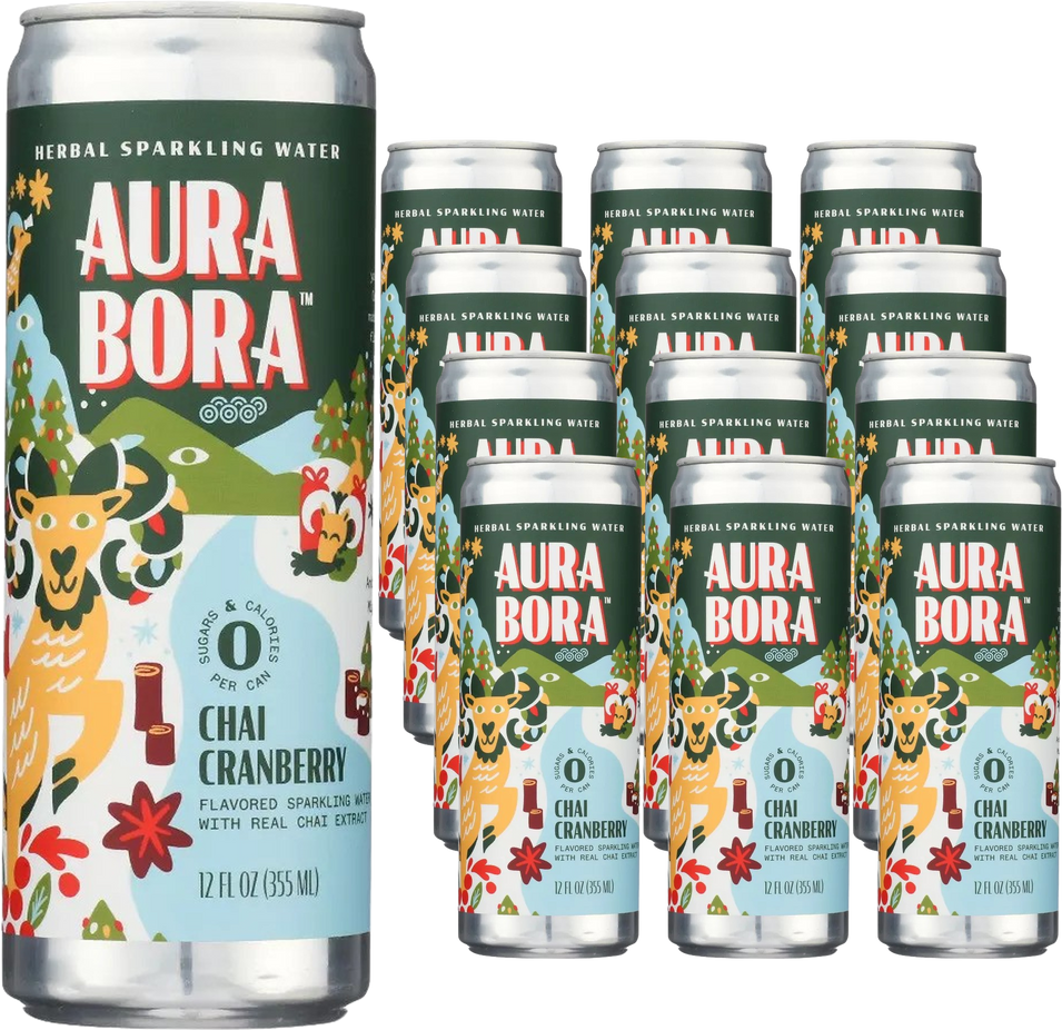 Chai Cranberry Sparkling Water (12 Pack)