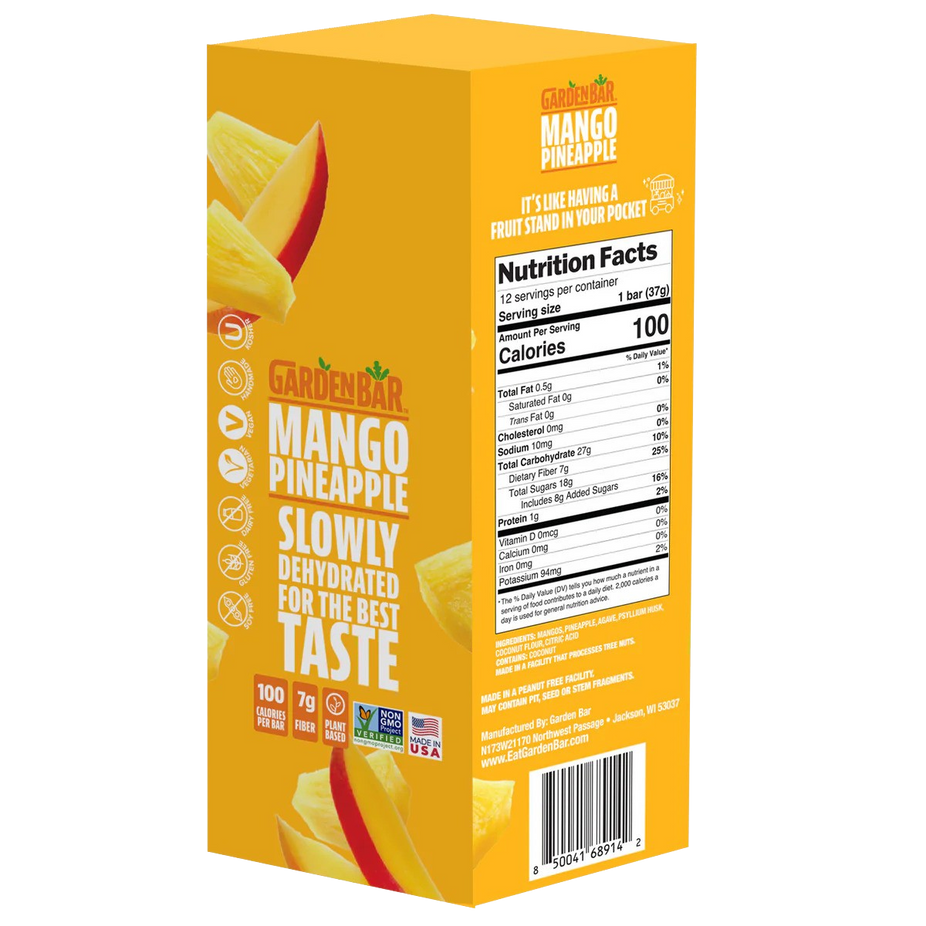Mango Pineapple Dried Fruit Bar (12 Pack)