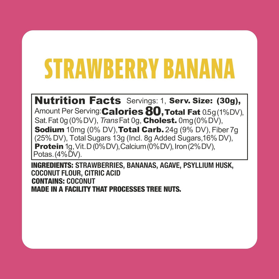 Strawberry Banana Dried Fruit Bar (12 CT)