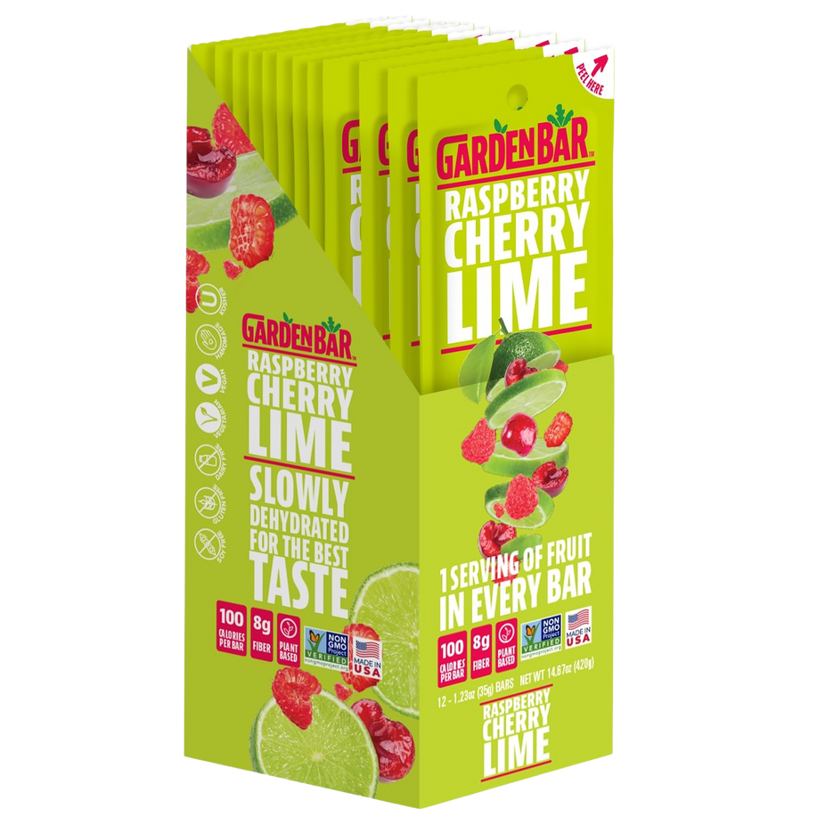 Raspberry Cherry Lime Dried Fruit Bar (12 Pack)