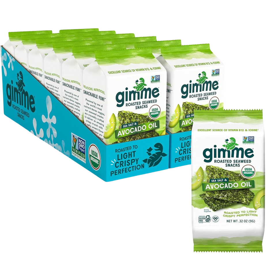 Sea Salt & Avocado Oil Roasted Seaweed Snack (12 Pack)