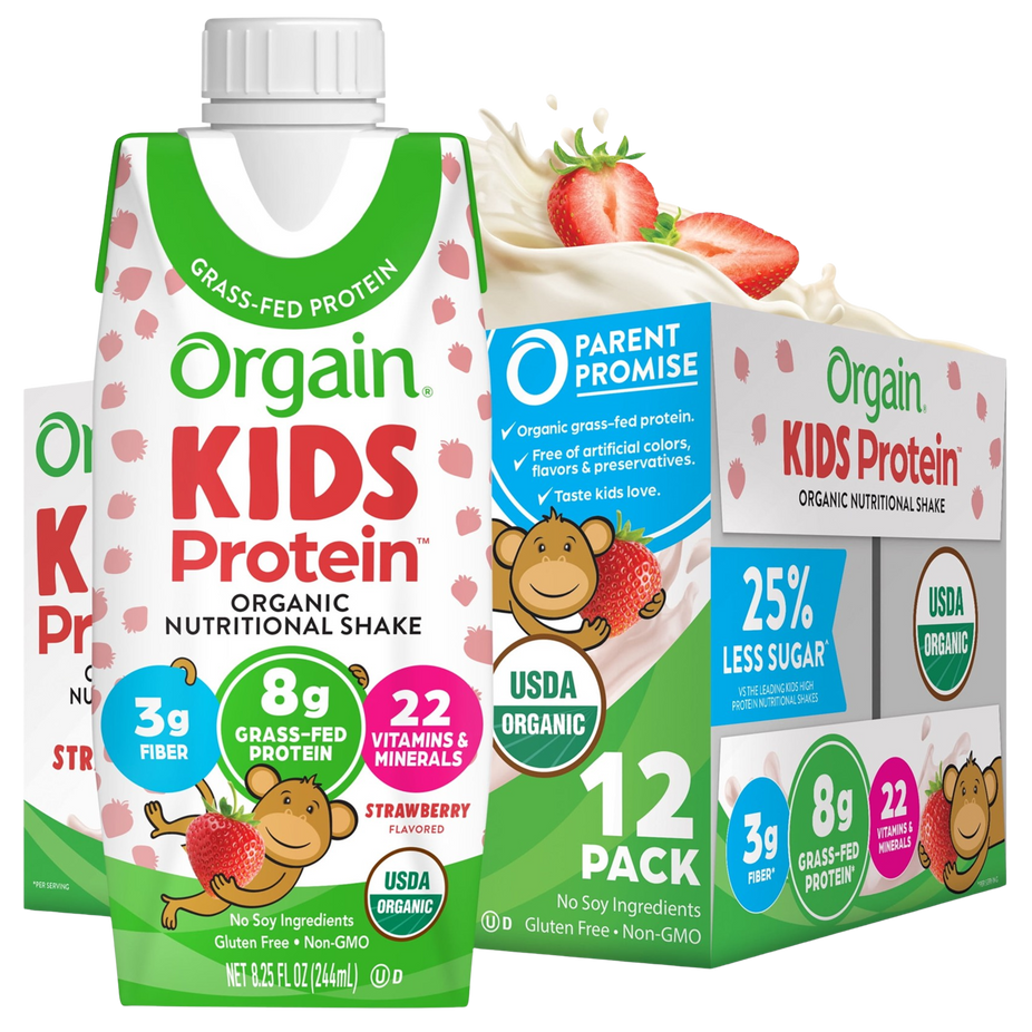 Strawberry Kids Protein Organic Nutritional Shake (12 Pack)