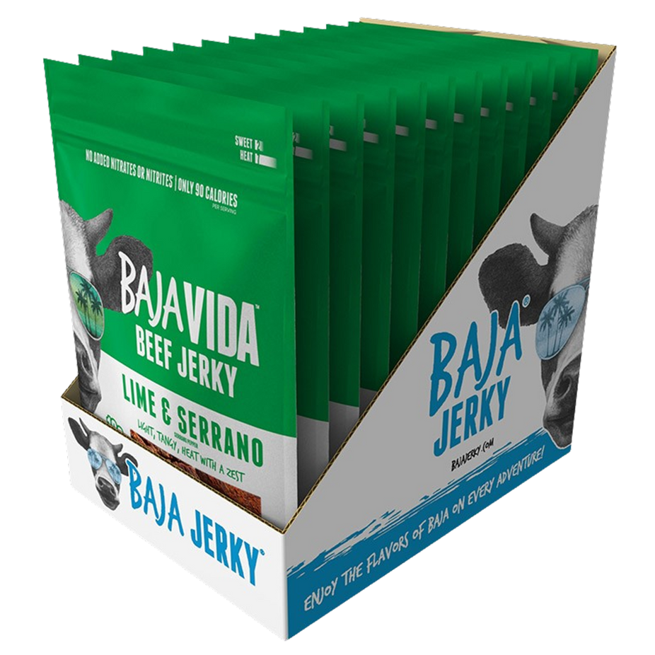 Lime & Serrano Pepper Beef Jerky (12 Pack)