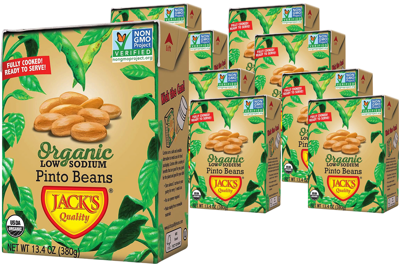 Organic Low Sodium Pinto Beans (8 Pack)