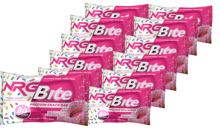 Strawberry Frosted Donut Protein Snack Bar (12 Pack)