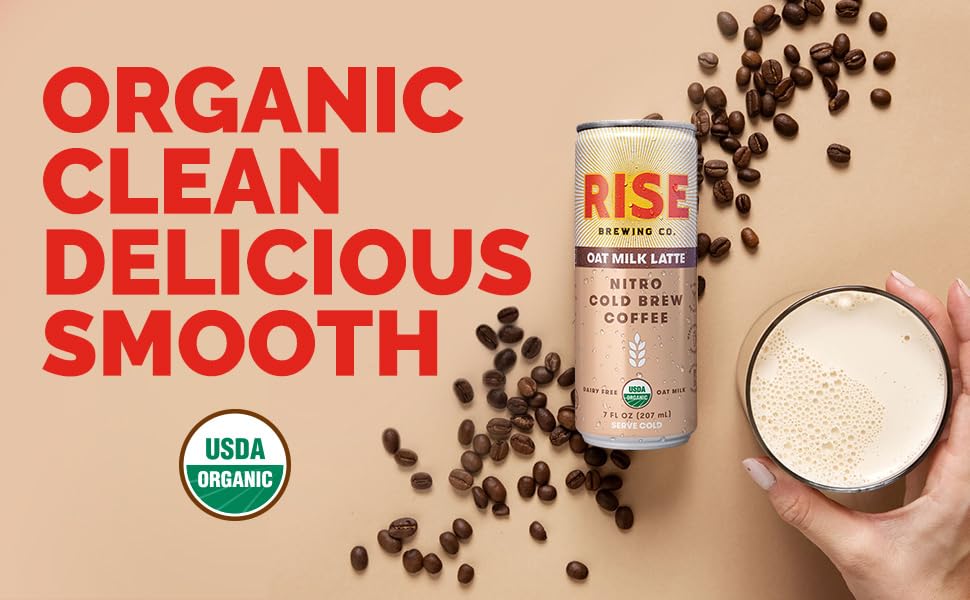 Nitro Cold Brew Coffee - Oat Milk Latte (12 Pack)