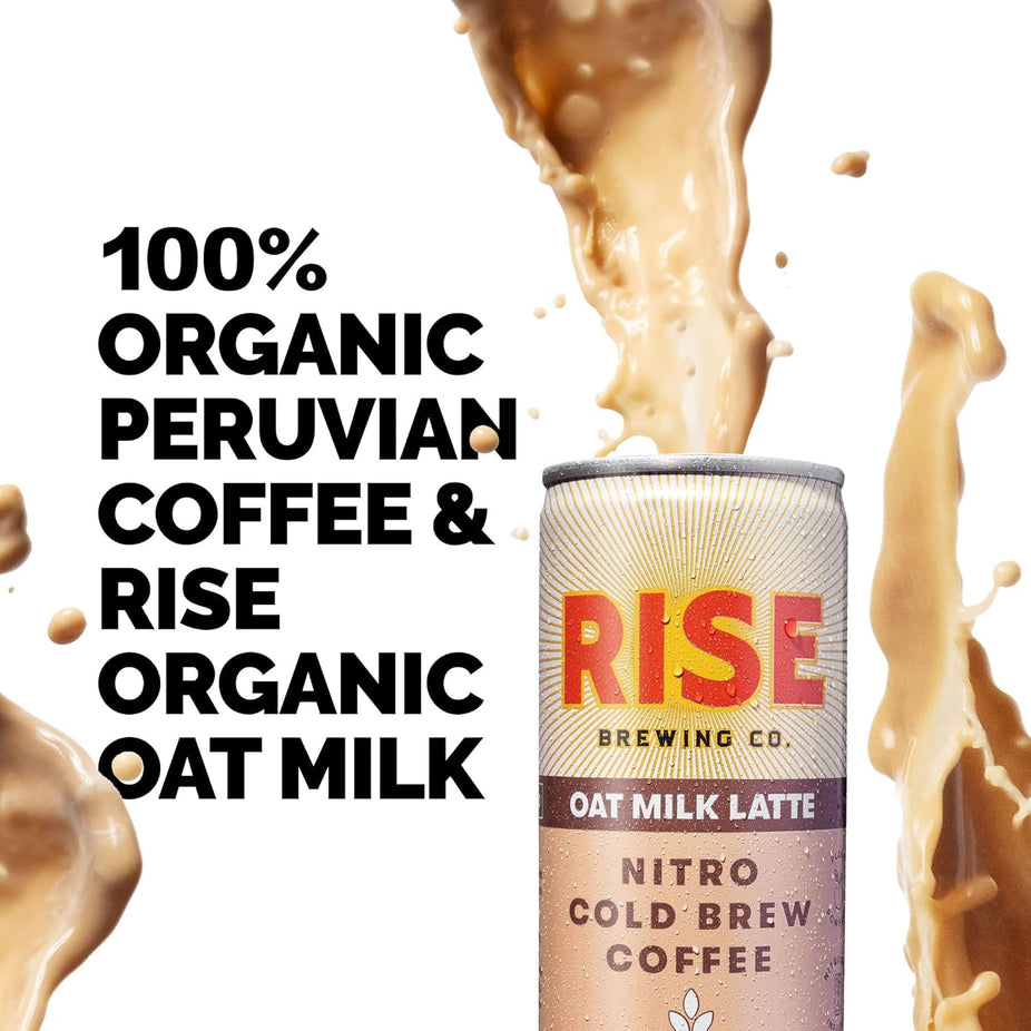Nitro Cold Brew Coffee - Oat Milk Latte (12 Pack)