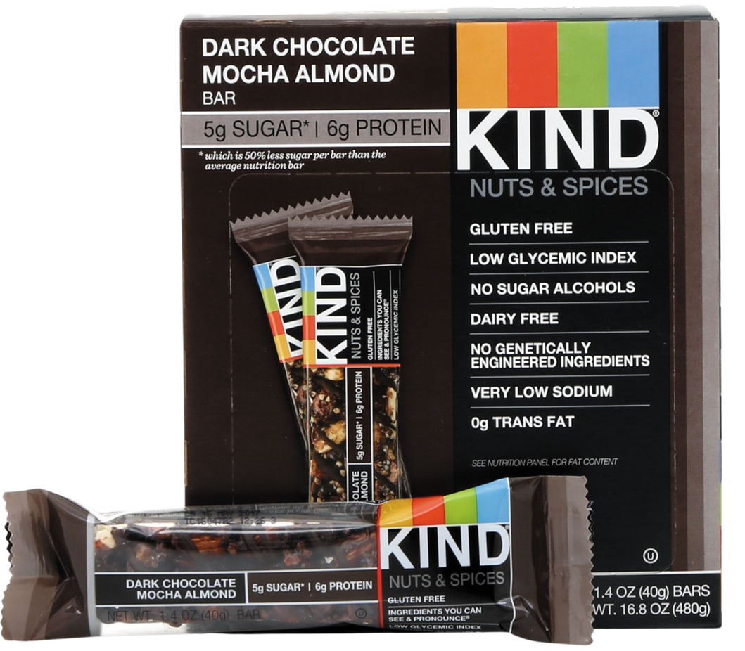 Dark Chocolate Mocha Almond Bars (12 ct)