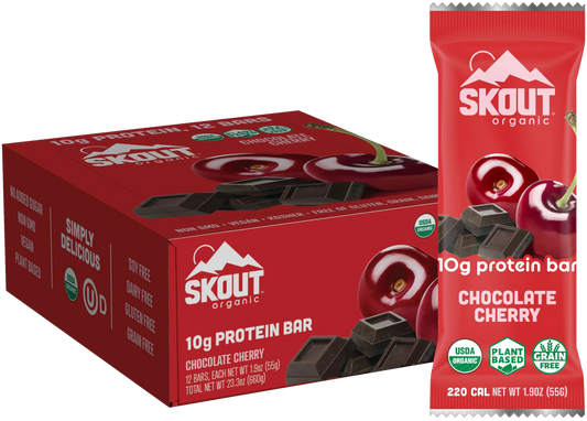 Organic Dark Chocolate Cherry Protein Bar (12 Pack)