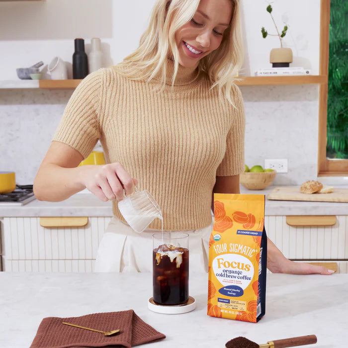 Organic Dark Roast Cold Brew Ground Coffee With Lion's Mane & Chaga