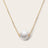 14k Solid Gold Cultured Pearl Solitaire Necklace