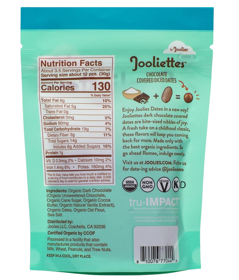 Jooliettes- Sea Salt Dark Chocolate Date Nibbles