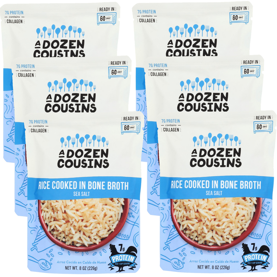 RTE Rice Cooked in Bone Broth Sea Salt (6 Pack)