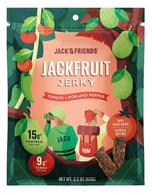 Jack and Friends Jerky Jackfruit Jerky - Tomato & Poblano Peppers – Martie