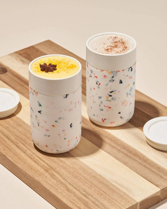 Ceramic Travel Mug - 16oz - Terrazzo Cream