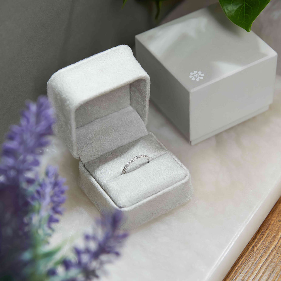 14k Solid Gold Diamond Micro Pave Signet Ring