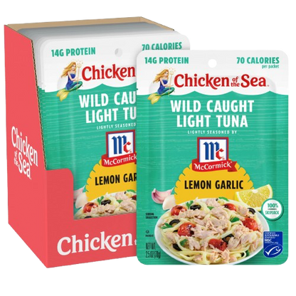 Wild Caught Light Tuna Lemon Garlic (12 Pack)