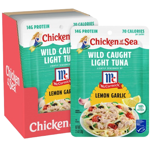 Wild Caught Light Tuna Lemon Garlic (12 Pack)