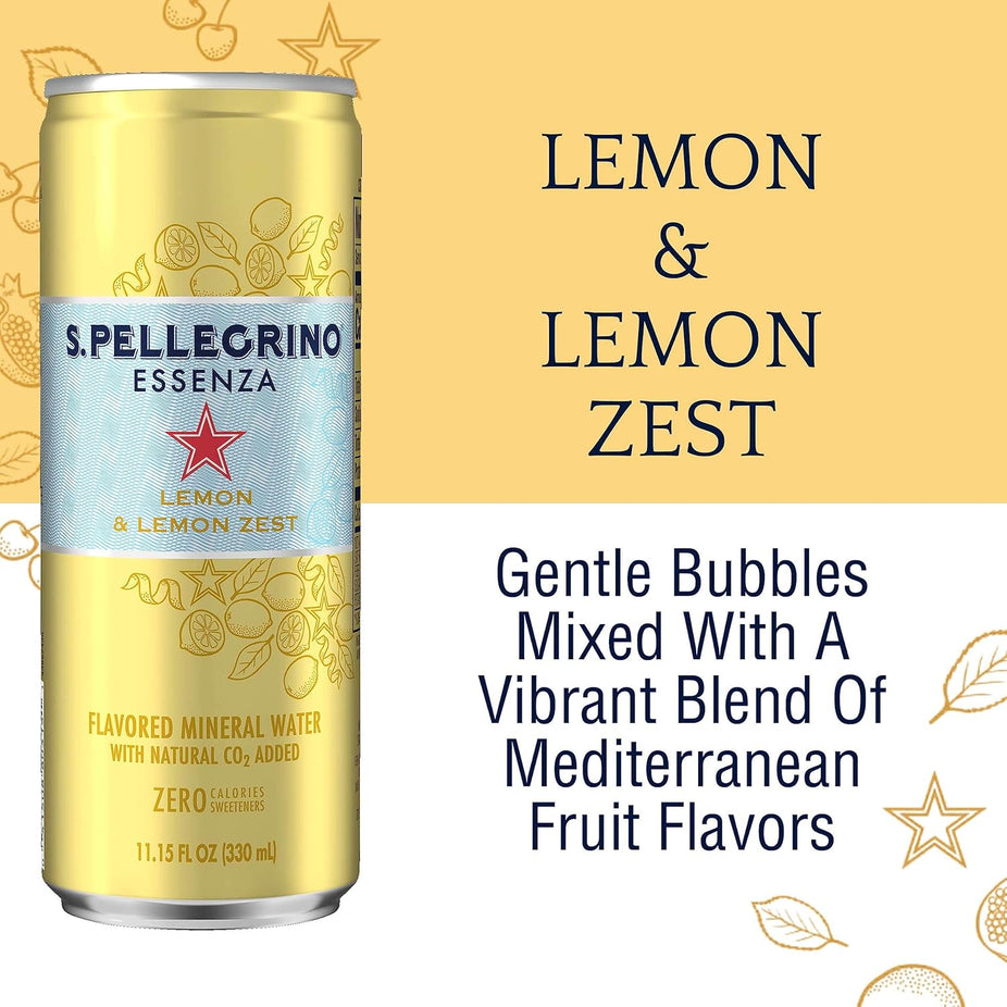 Essenza Lemon & Lemon Zest Flavored Water (8 Pack)