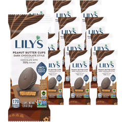 Dark Chocolate Style Peanut Butter Cups (12 Pack)