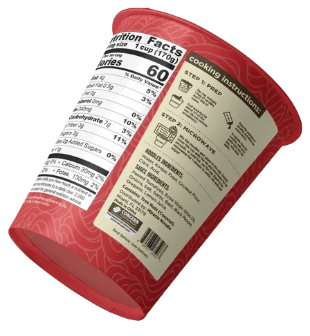 Low Carb Instant Cup Noodles Spaghetti Marinara (6 Pack)