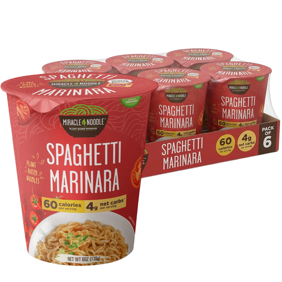 Low Carb Instant Cup Noodles Spaghetti Marinara (6 Pack)