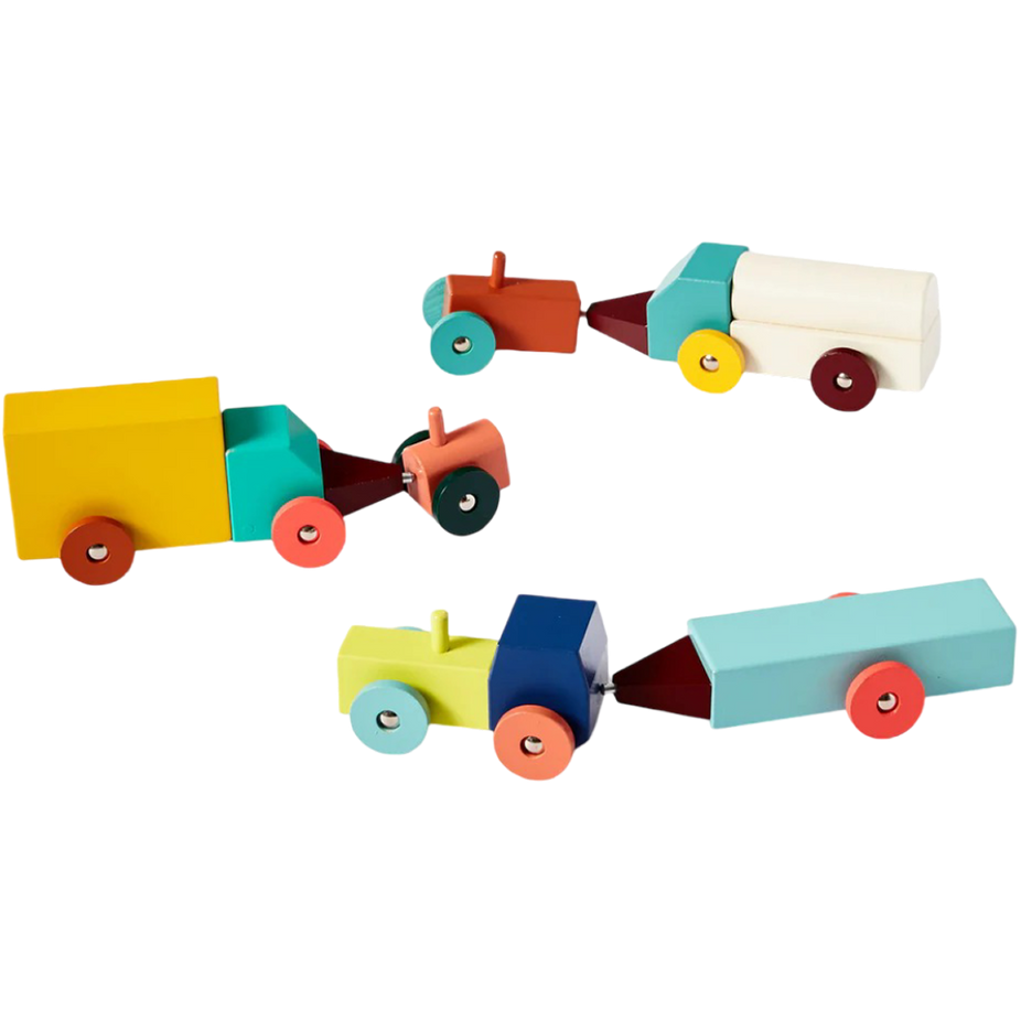 Tractor Wooden Toy Set
