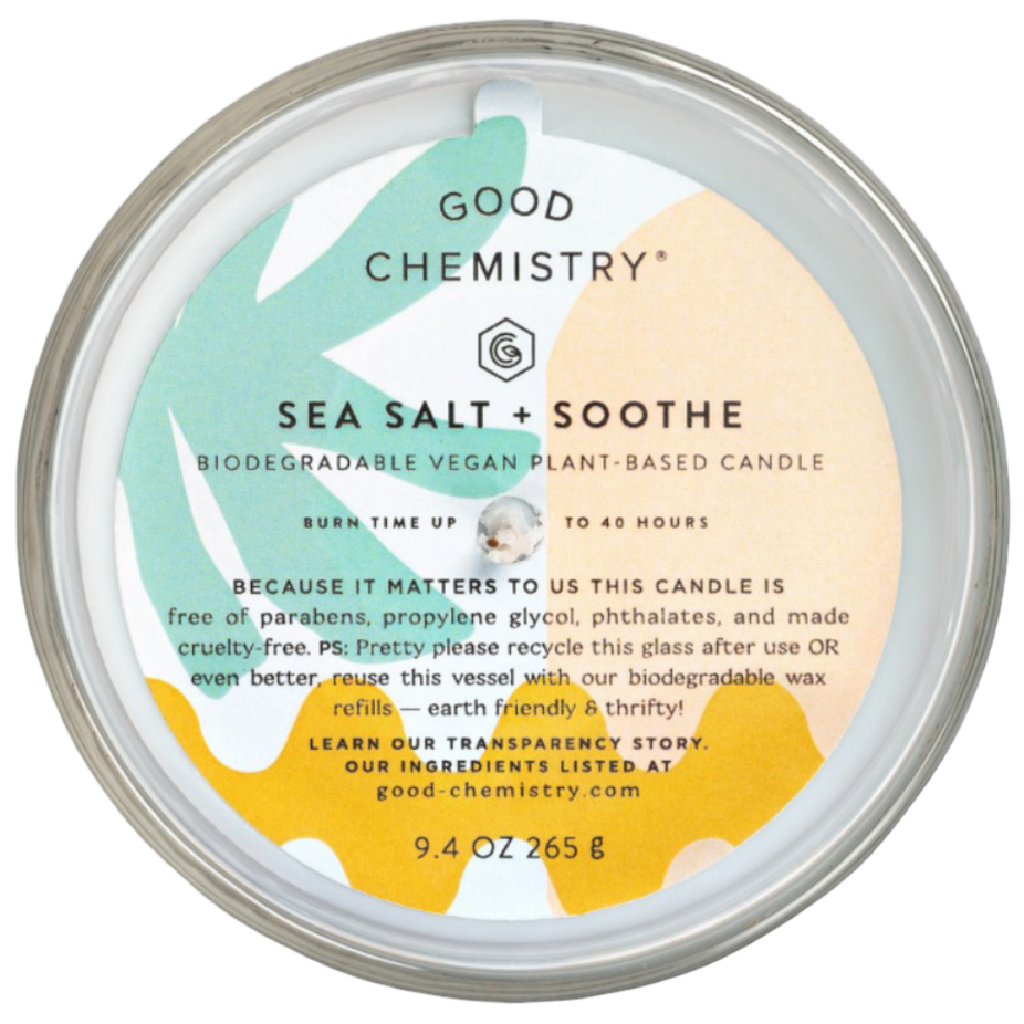 Bistro Glass Candle - Sea Salt + Soothe
