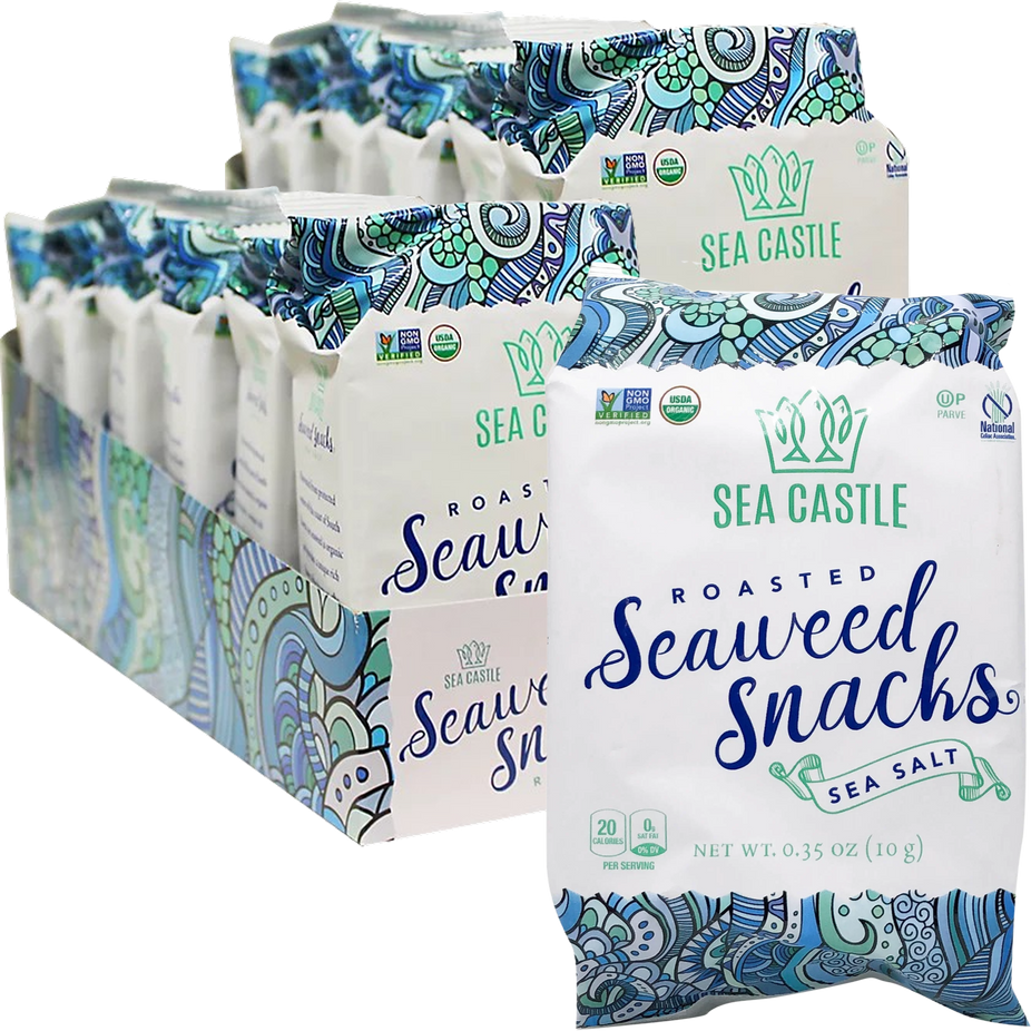 Organic Roasted Seaweed With Sea Salt (12 Pack)