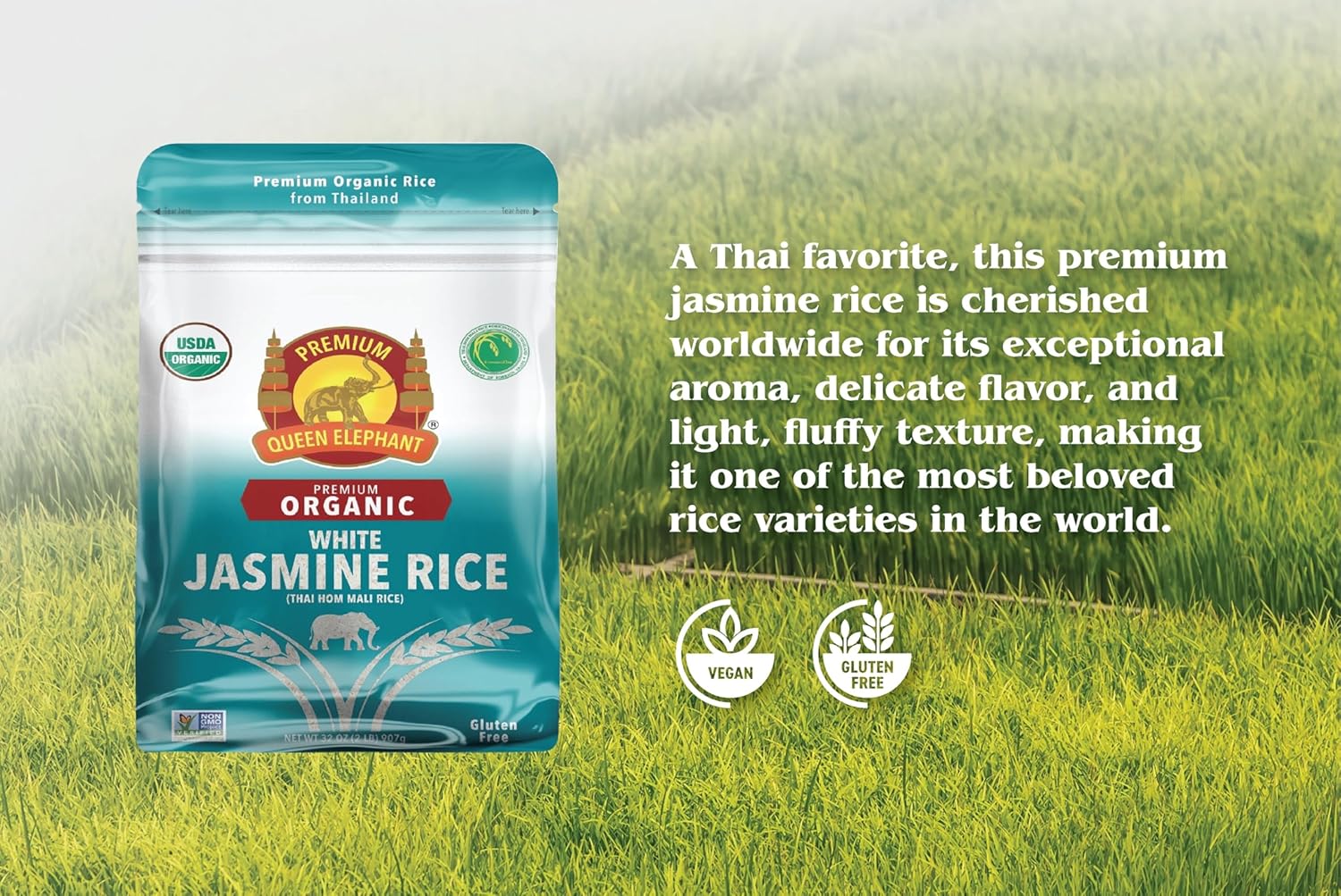 Premium Organic White Jasmine Rice – Martie