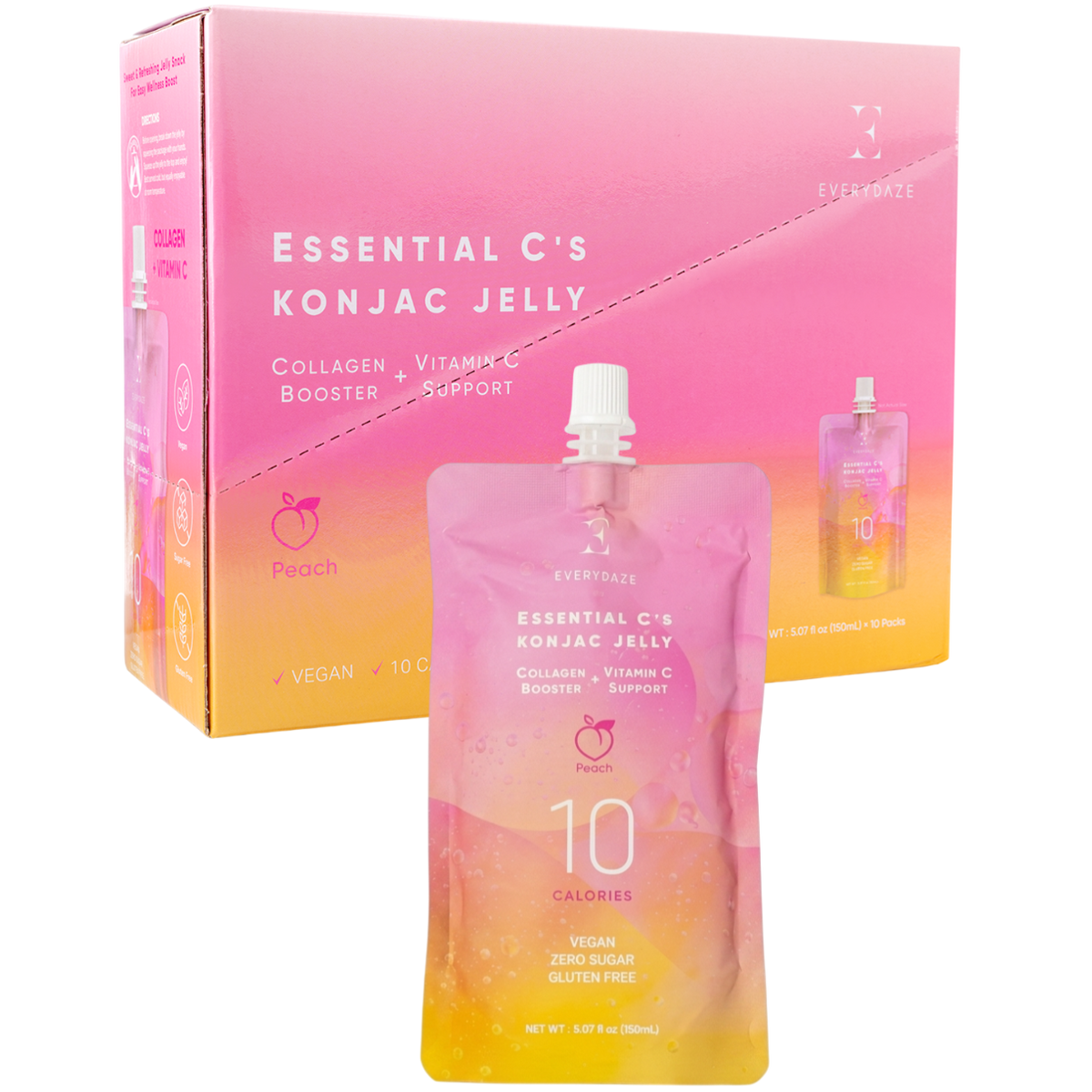 Everydaze Essential C's Konjac Jelly - Peach (10 Pack) – Martie