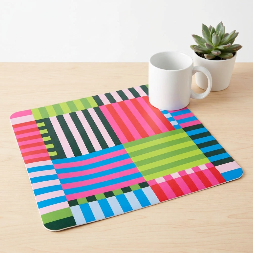 N Squared Leatherette Desk Pad - Bold Stripe – Martie