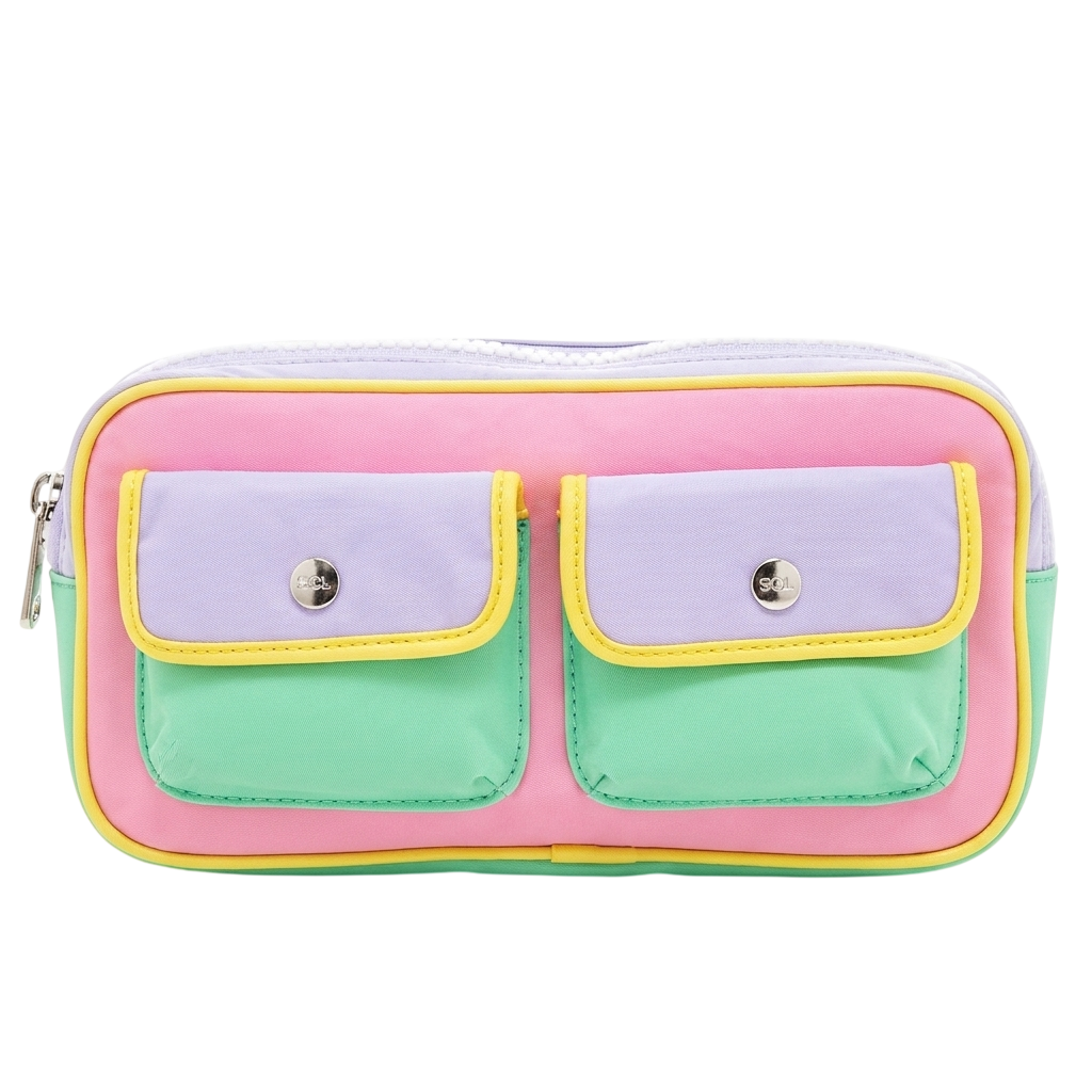 Twin Snap Pocket Pouch - Pink – Martie
