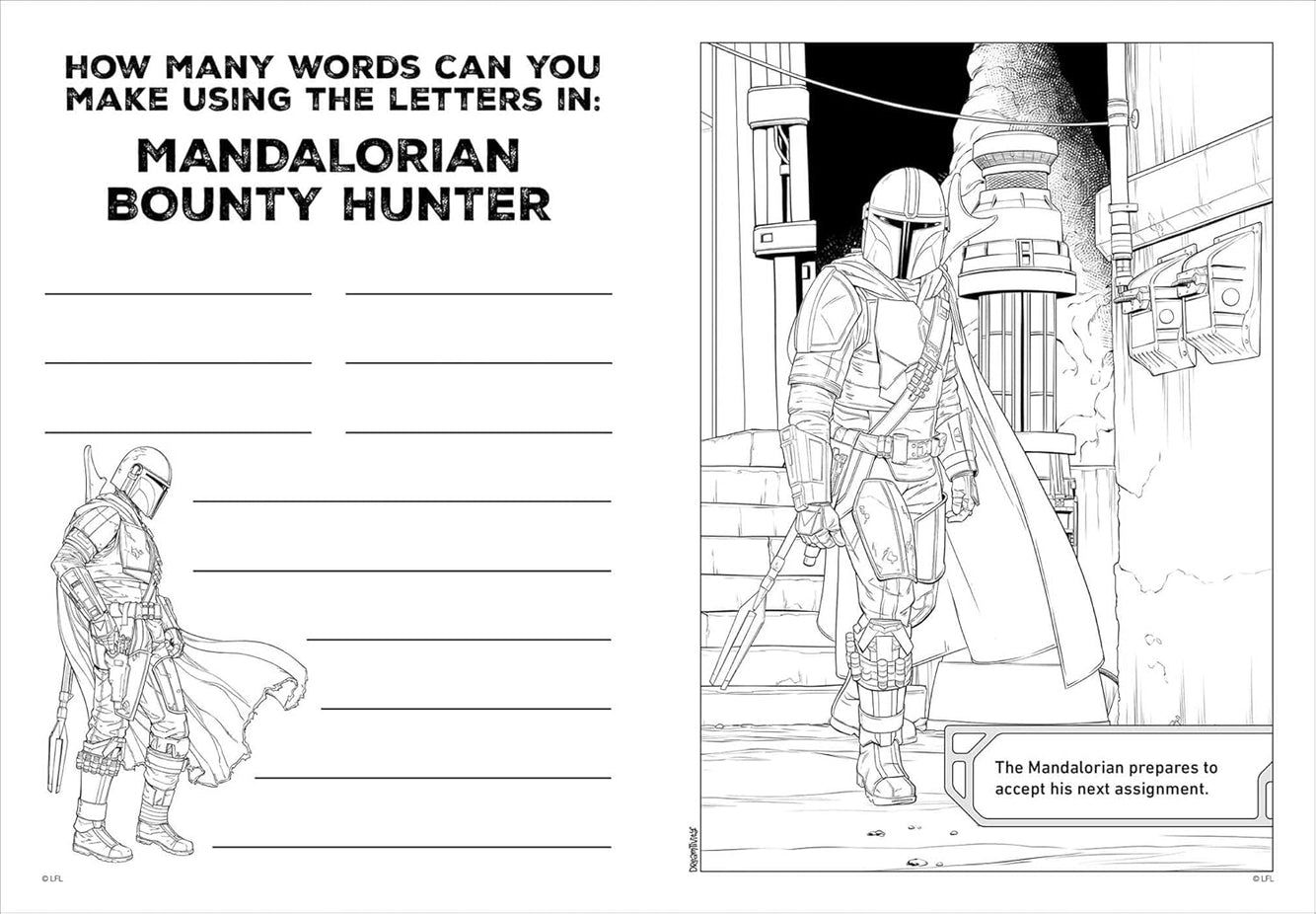 Star Wars The Mandalorian: Bounty Hunter: Colortivity With Crayons