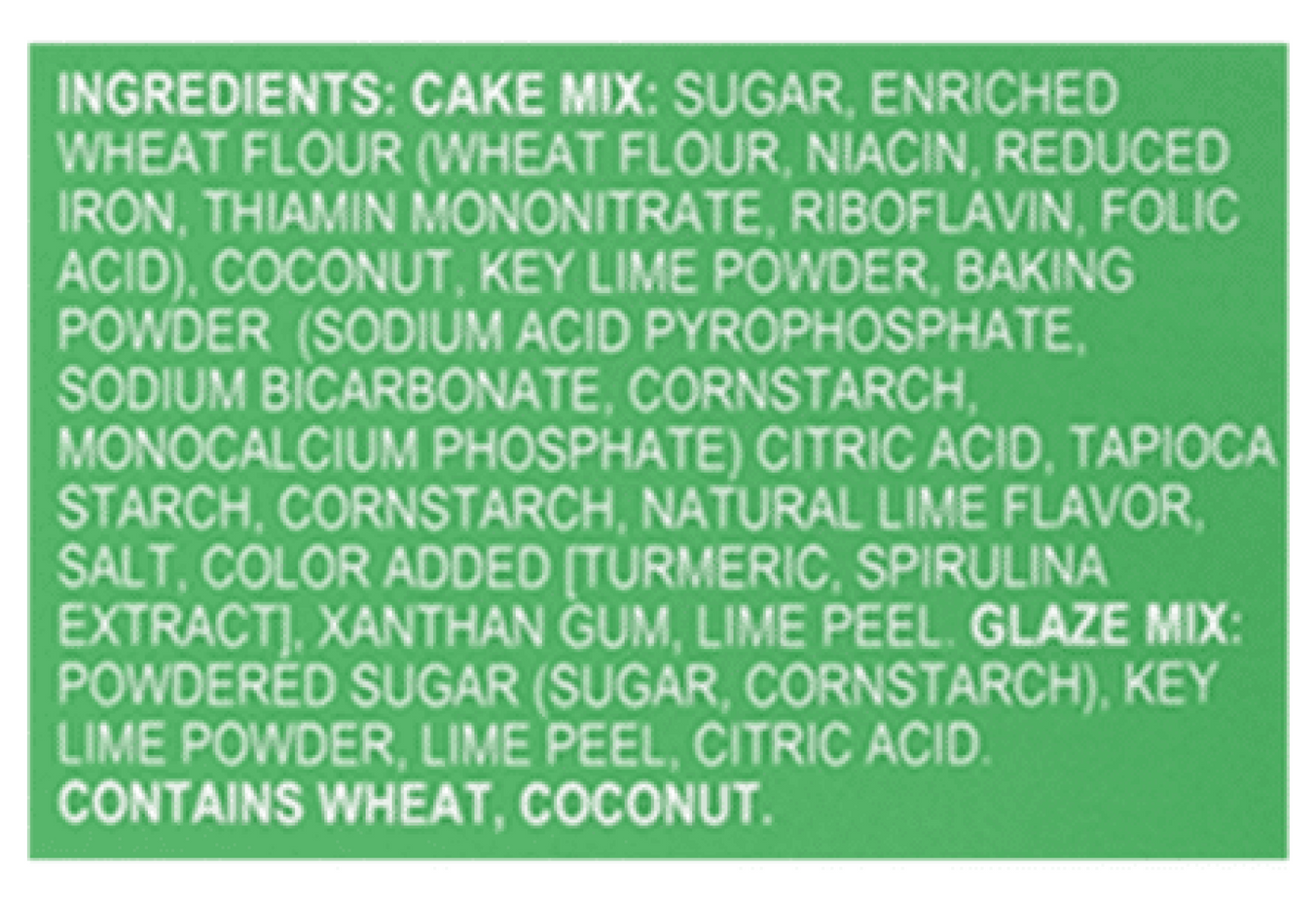 Coconut Key Lime Cake & Muffin Mix