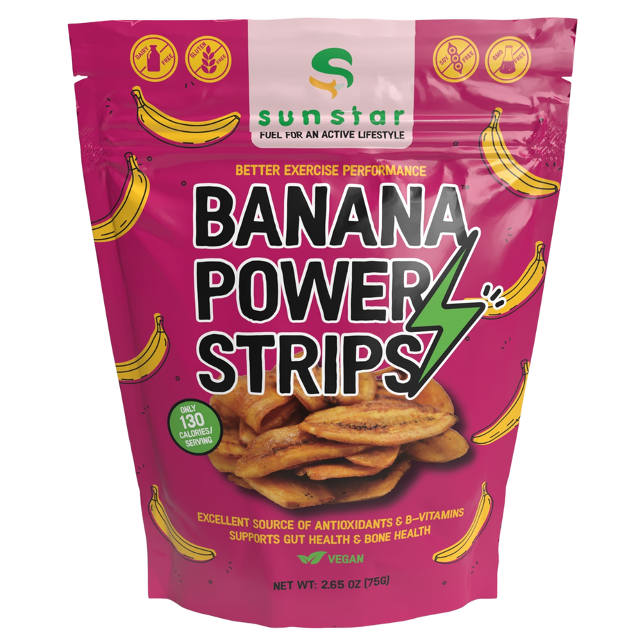 Banana Power Strips - Real Dried Banana Pieces