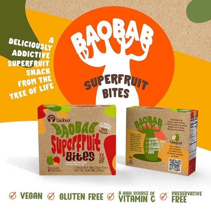 Baobab Superfruit Bites- Mango (5 CT)