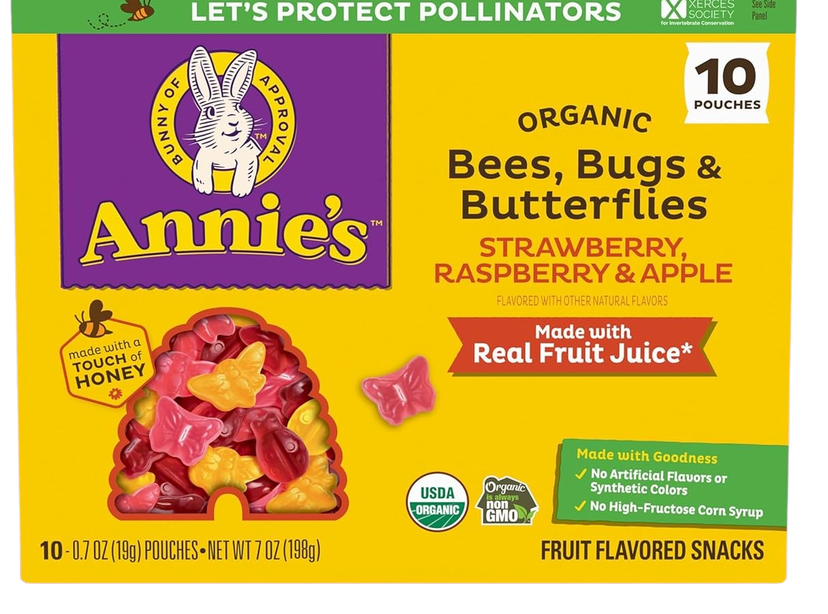Bees, Bugs & Butterflies Strawberry, Raspberry & Apple Fruit Snacks