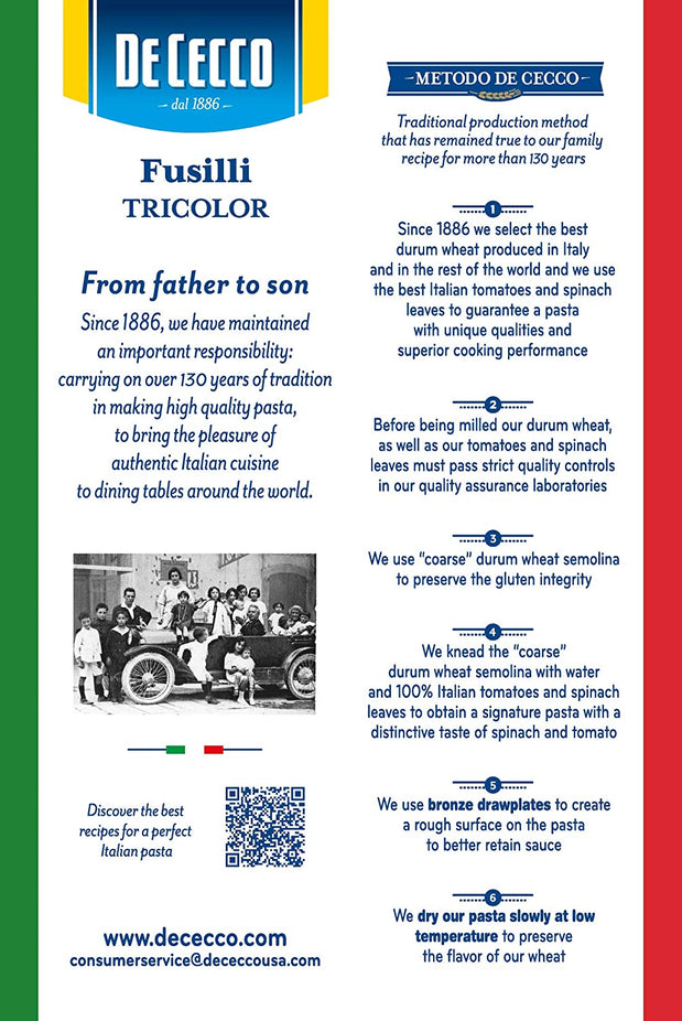 Tricolor Fusilli Pasta (2 Pack)