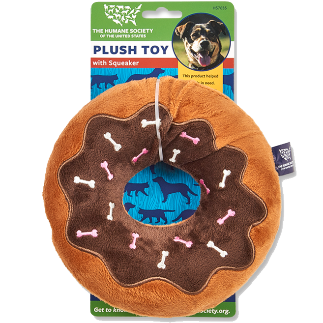 Plush Dog Toy Donut - Assorted Colors (1 CT)