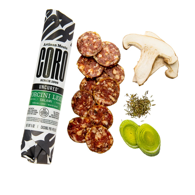 Uncured Northwest Porcini Leek Piccolo Salami