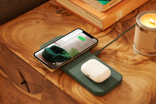 CATCH 2: Multi-Device Linen Charging Pad  - Forest Green