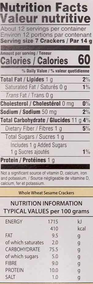 Whole Wheat Crisp Crackers